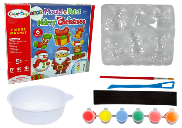 Mamido DIY Set Vianočné magnety Sadrové odliatky Santa Claus