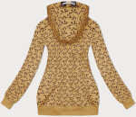 Žltá mikina s kapucňou so vzorom lastovičky (2309) odstíny žluté 46