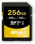 Wise Wise SDXC UHS-II V90 256GB R:290MBs / W:260MBs WI-SD-N256