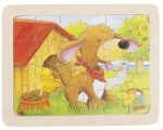 GOKI Drevené puzzle Psík
