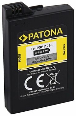 PATONA batéria pre hernú konzolu Sony PSP 2000/PSP 3000 Portable 1200mAh / Li-lon / 3.7V / PSP-S110 (PT6524)