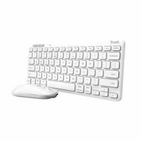 Trust Lyra (myš+klávesnica) biela / Bezdrôtový set klávesnice a myši / RF 2.4GHz / Bluetooth / US Layout (25073)