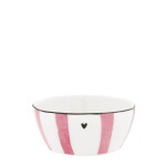 Bastion Collections Keramická miska White / Pink Print Srdiečka