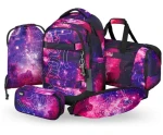BAAGL SET 5 - Školský set Skate max Galaxy: batoh / peračník / vrecko / športová taška / oblička (A-35374)