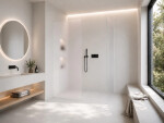 CERANO - Sprchová zástena Walk-in Crystal TL/P - 8 mm - bezvzperový systém - biela matná, mliečne sklo - 160x90x200 CER-8050BD5371