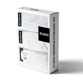 Pánske slipy 3 pack 230 white - Atlantic Bílá M