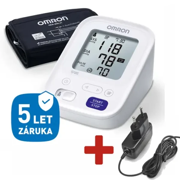Tonometer Omron M3 AC so sieťovým zdrojom (5 rokov záruka) (8595145021963)