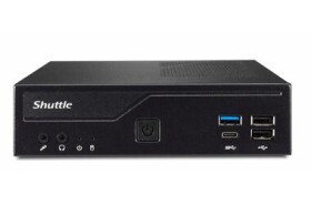 Shuttle XPC slim Barebone DH610S čierna / Bez CPU (LGA1700 / Alder Lake-S) / 2xDDR4 / 1xSATA / 1x M.2 / 1xLAN / Bez OS (DH610S)