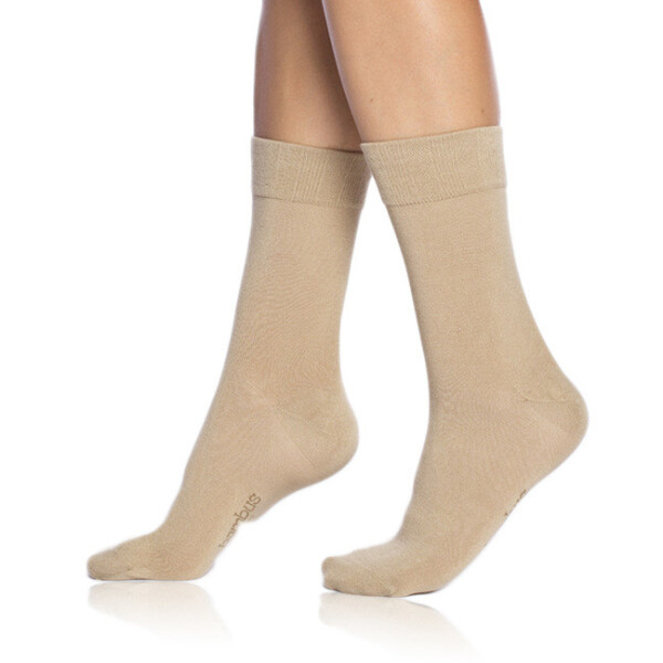 Dámské bambusové ponožky BAMBUS model 15437067 COMFORT SOCKS béžová Bellinda Velikost: