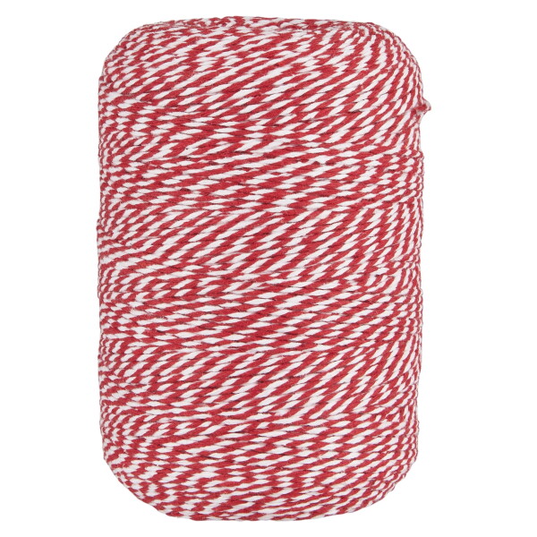 Ib Laursen Dekoratívny špagátik na cievke Red/White 400 m