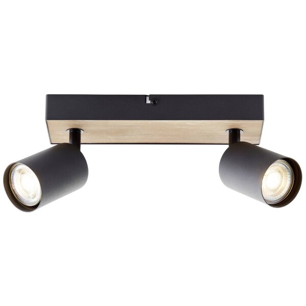 Brilliant Jello Wood G93069/76 LED stropná lampa LED GU10 4.5 W drevo, čierna; G93069/76