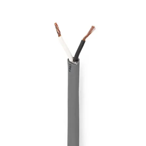 Nedis Repro kábel 2 x 1.50 mm2 tmavo šedá / Meď / 100.0 m / Okrúhly / PVC / Role (COTR15030GY100)