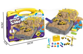 Mamido Mamido Kinetický piesok so stavebnými strojmi a žeriavom v kufríku