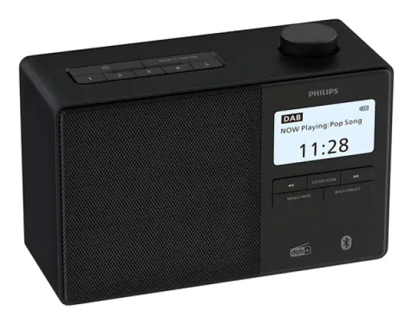 Philips TAR5600/00 čierna / Rádiobudík / Bluetooth 5.3 / LCD displej / 10W (TAR5600/00)