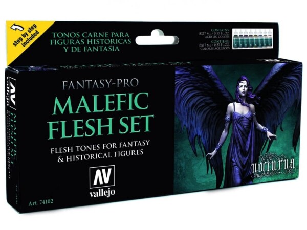 Vallejo Pre Nocturna Set 74102 Malefic Flesh Set (8)
