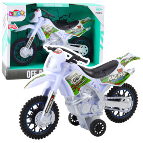 Mamido Motorka Crossbike Off-Road s efektmi biela