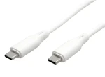 Roline USB-C - USB-C M/M silikónový biely / Nabíjací kábel / 60 W / 1 m (11.02.9126)