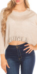 Sexy KouCla Crop sweater with rhinestones Einheitsgroesse