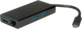 Secomp STANDARD USB Typ C Stacja dokująca 1x HDMI + 2x USB 3.2 Gen 1 + 1x Fast Etherne