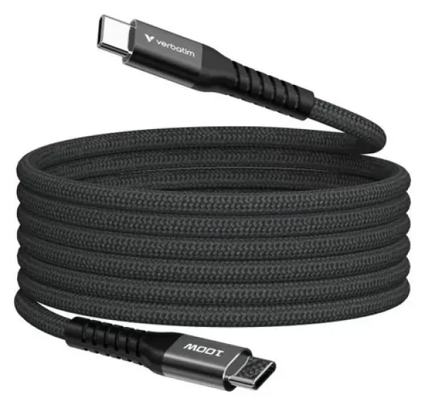 Verbatim Sync Charge Magnetický USB-C kábel 1.2m čierna / USB-C(M) / USB-C(M) / 100 W / PD QC 3.0 (31863)