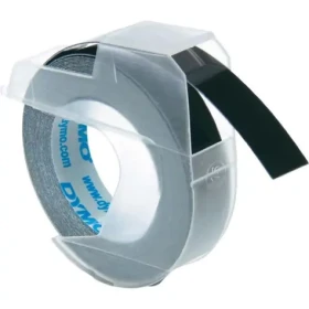 Dymo originálna páska do tlačiarne štítkov 9mm x 3M (čierny podklad) / biela tlač / 3D / 1ks (S0898130)