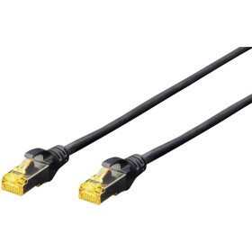 Digitus DK-1644-A-100/BL RJ45 sieťové káble, prepojovacie káble CAT 6A S/FTP 10.00 m čierna bez halogénov, krútené páry, s ochranou, samozhášavý 1 ks; DK-1644-A-100/BL