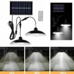 R2 Invest Solárne pouličné osvetlenie - dvojitá lampička + ovládač