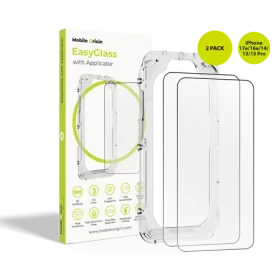 Mobile Origin EasyGlass Ochranné sklo EasyGlass s aplikátorom pre Apple iPhone 17e 16e 14 13 13 Pro / 2ks (EGA-i14-2pk)