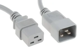 OEM Predlžovací kábel 230V 16A C19-C20 / 2m / šedá (OEMC19C20_2m)