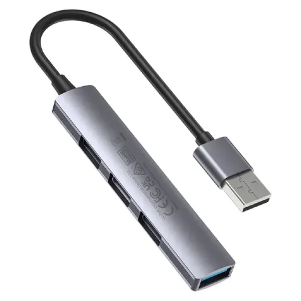 Unitek H1208A sivá / USB hub / USB-A / 3x USB-A 2.0 + 1x USB-A 3.0 / 5 Gbps (H1208A)