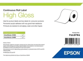 Epson High Gloss Label 76 mm x 33 m / Etikety / Kontinuálne role / Lesklé / Vodeodolné (7113751)