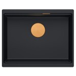 Quadron - Granitový drez Logan 100 Black Meď HQJ6045U7_PVDC1_U