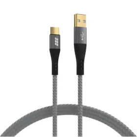 EFB USB-A - USB-C čierna, šedá / Nabíjací kábel / 60 W / 2 m / QC (USB-AC-00003)