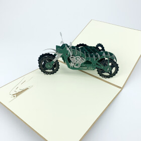 Veselá Stena 3D prianie Zelená motorka