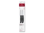 VICTORINOX Swiss Classic Kuchynský nôž 8 cm set 2 ks čierna / rovné a vrúbkované ostrie (6.7693.2)