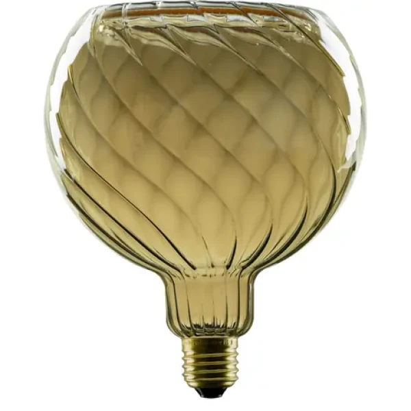 SEGULA LED Globe 150 Floating Twisted Smokey šedá / LED žiarovka / E27 / 6W (23W) / 230 lm / 1 900 K / stmievateľné (55059)