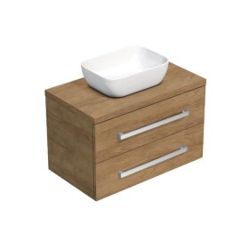 Kúpeľňová skrinka s krycou doskou SAT Cube Way 80x47, 5x46 cm dub Hickory CUBE46803DH45 CUBE46803DH45