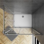 H K - Sprchovací kút obdĺžnikový, SIMPLE BASIC 110x80x185 cm L/P variant, rohový vstup vrátane sprchovej vaničky z liateho mramoru SE-SIMPLE11080-185/THOR-11080