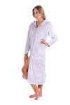 Dámsky župan Siena s kapucňou na zips 3656 Light Grey - Vestis L