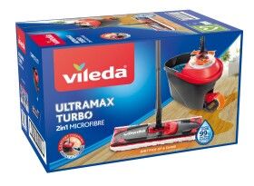 Vileda Ultramat Turbo mop + vedro / žmýkanie pomocou pedálu / sklon v uhle 180 ° (158632-V)