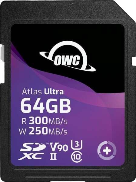 OWC 64GB Atlas Ultra SDHC UHS-II V90 Media Card