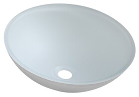 SAPHO - TELICA sklenené umývadlo na dosku priemer 42cm, biela mat TY181W