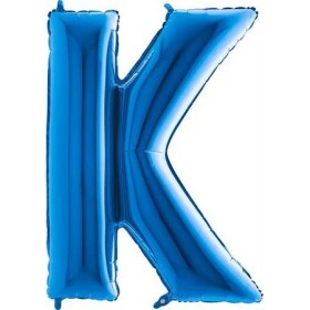 Nafukovací balónik písmeno K modré 102 cm - Grabo