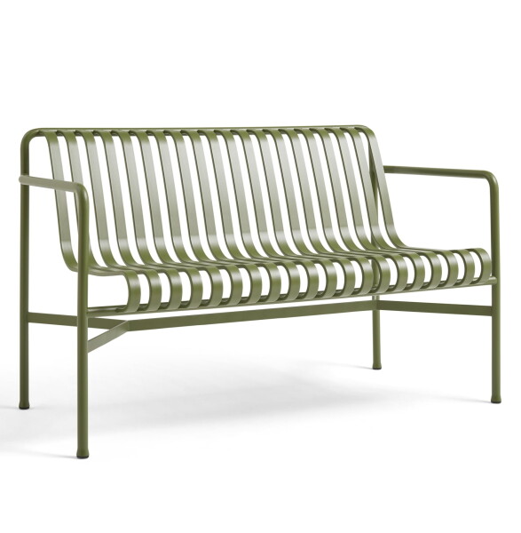 HAY Venkovní lavice s opěrkami Palissade Olive