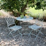 Chic Antique Zahradní set stolku s židlemi Bistro Sky Blue