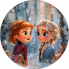 Jedlý papier Anna a Elsa – Ø 19,5 cm - Pictu Hap
