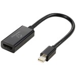 Renkforce Mini-DisplayPort káblový adaptér Zásuvka HDMI-A 0.16 m čierna RF-5947252 pozlátené kontakty Kábel DisplayPort; RF-5947252