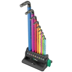 Wera 950/9 Hex- PLUS Multicolour 3 sada uhlových kľúčov / metrické / BlackLaser / 10 dielny (05133165001)