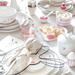 Bastion Collections Keramický tanier Rose Hearts All Over Ø 23 cm