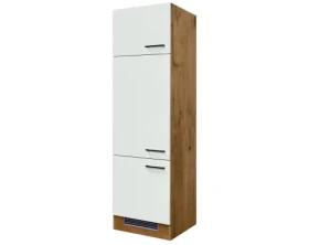 Kuchynská skriňa pre vstavanú chladničku Avila GIT60, dub lancelot/krémová, šírka 60 cm%